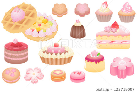 桜のデザート（洋菓子） 122719007