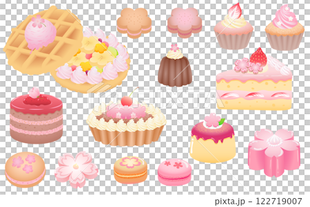 桜のデザート（洋菓子） 122719007