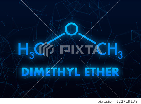 Dimethyl Ether Molecule Structure on Dark Background 122719138