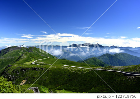 朝の乗鞍、魔王岳からの風景（撮影地：乗鞍、魔王岳） 122719756