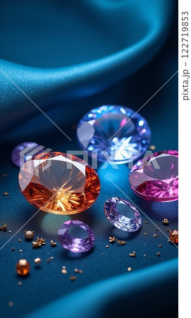ゴージャスにキラキラ輝く宝石 122719853