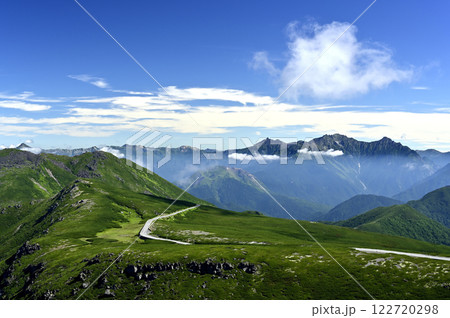 朝の乗鞍、魔王岳からの風景（撮影地：乗鞍、魔王岳） 122720298