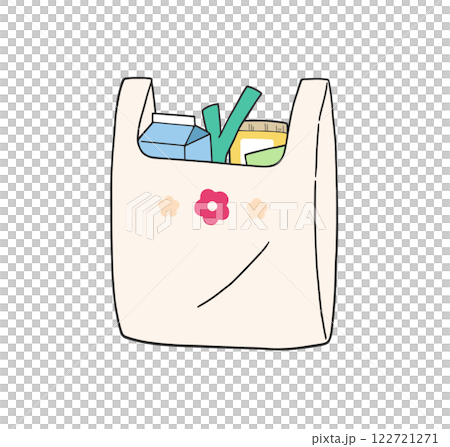 購物後，花卉圖案袋_環保袋 122721271