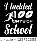 I Tackled 100 days of school. 100 days school T-shirt design 122721355