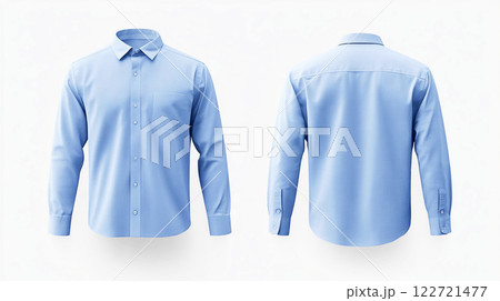 ブルーの長袖ワイシャツ ブルーの長袖ワイシャツ 122721477