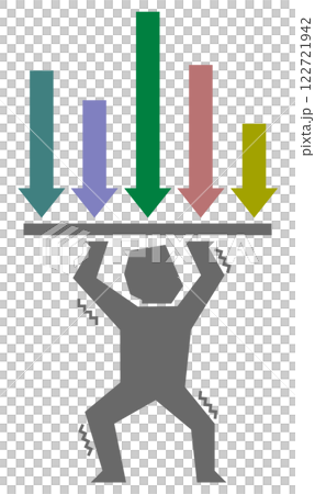 税金や借金の重荷に苦しんで限界になる人物のイラスト 税金や借金の重荷に苦しんで限界になる人物のイラスト 122721942