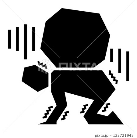 税金や借金の重荷に苦しんで限界になる人物のイラスト 税金や借金の重荷に苦しんで限界になる人物のイラスト 122721945