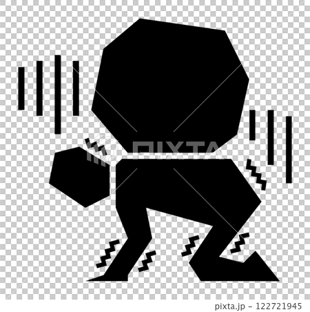 税金や借金の重荷に苦しんで限界になる人物のイラスト 税金や借金の重荷に苦しんで限界になる人物のイラスト 122721945