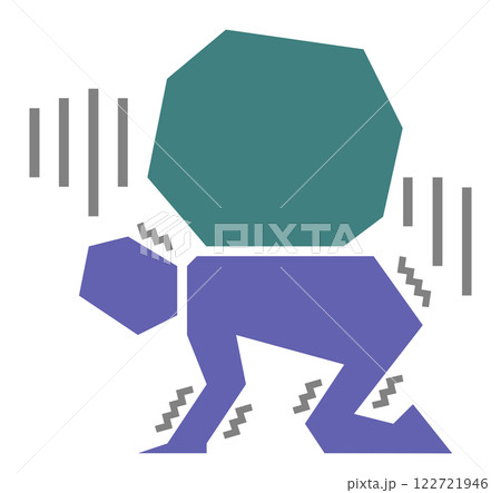 税金や借金の重荷に苦しんで限界になる人物のイラスト 税金や借金の重荷に苦しんで限界になる人物のイラスト 122721946
