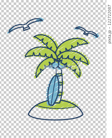Hand-drawn palm tree illustration Hand-drawn palm tree illustration 122722087