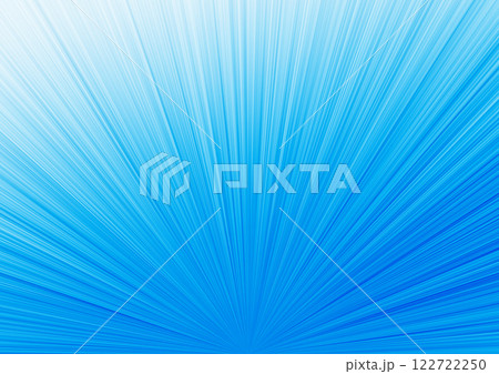 青い放射状の線 光の筋(背景素材) 明るい 下 青い放射状の線 光の筋(背景素材) 明るい 下 122722250