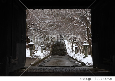 福岡県朝倉市秋月・秋月城址の雪景色 福岡県朝倉市秋月・秋月城址の雪景色 122723296