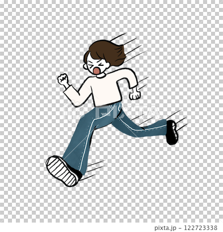 Woman sprinting Woman sprinting 122723338