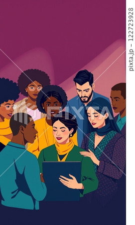 人種をこえた人々の集会 人種をこえた人々の集会 122723928