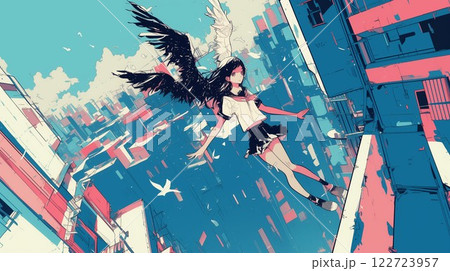 翼の生えた女の子 122723957