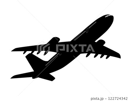 Icon of an airplane on a white background NOT IA Icon of an airplane on a white background NOT IA 122724342