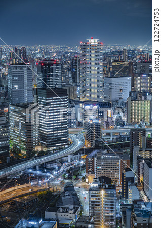 展望台からの大阪、都市夜景 展望台からの大阪、都市夜景 122724753