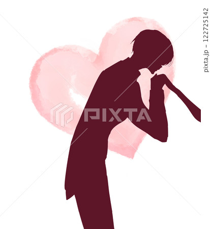 手の甲にキスする王子様 影絵 手の甲にキスする王子様 影絵 122725142