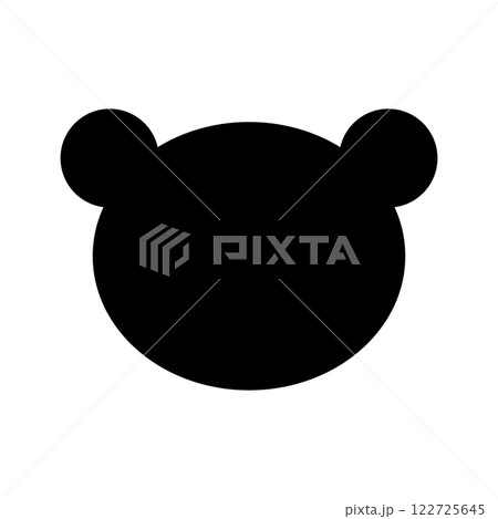 Bear head no face. Vector illustration on white background. Bear head no face. Vector illustration on white background. 122725645