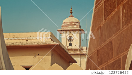 Jaipur, Rajasthan, India. Jantar Mantar Is Astronomical Observation Site Built In Early 18th Century. It Includes Set Of Some 20 Main Fixed Instruments. Tower Clock. It Features Worlds Largest Stone 122726435