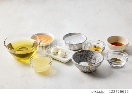 various salad dressing ingredients 122726632