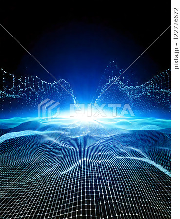 抽象的な青い光線 抽象的な青い光線 122726672