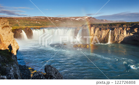 Fantastic views of Selfoss waterfall in the national park Vatnajokull Fantastic views of Selfoss waterfall in the national park Vatnajokull 122726808