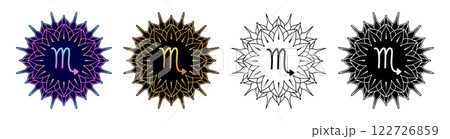Set of Scorpio zodiac sign 122726859