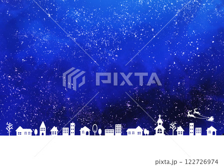 クリスマスの雪景色の街並み クリスマスの雪景色の街並み 122726974
