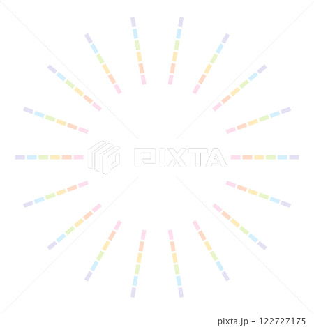 パステルカラーのサンバースト背景 122727175