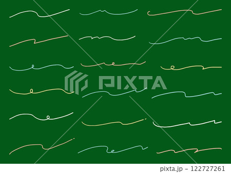 シンプルな手描き曲線の素材(黒板、チョーク) シンプルな手描き曲線の素材(黒板、チョーク) 122727261