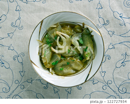 salad of pickled cucumbers 122727934