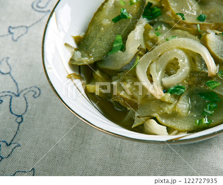 salad of pickled cucumbers 122727935