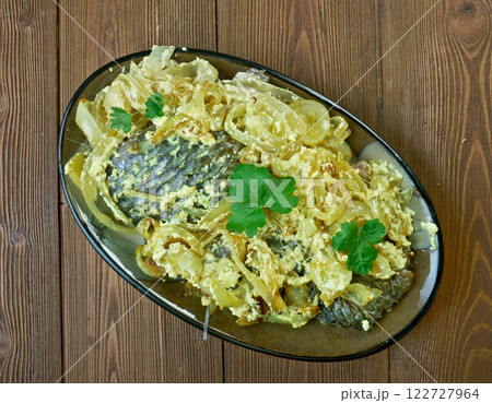 Baked Carp Old-Russian Style 122727964