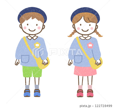 幼稚園児の男女 122728499