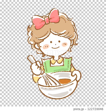 Girl making sweets 122728846