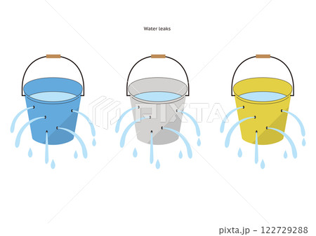 水漏れしているバケツ 理学療法 心理学 水漏れしているバケツ 理学療法 心理学 122729288