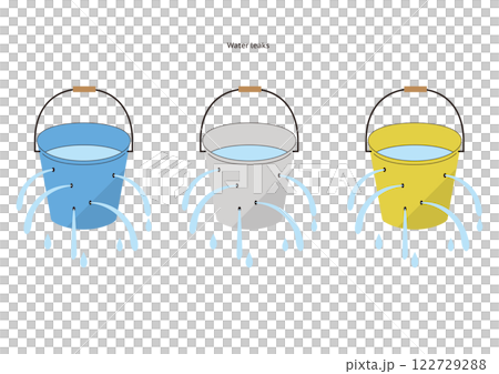 水漏れしているバケツ 理学療法 心理学 水漏れしているバケツ 理学療法 心理学 122729288