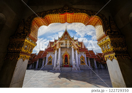 Marble Temple (Wat Benchamabophit) Wat Benchamabophit is one of the most popular places in Bangkok, Thailand, which is visited by tourists. 122729350