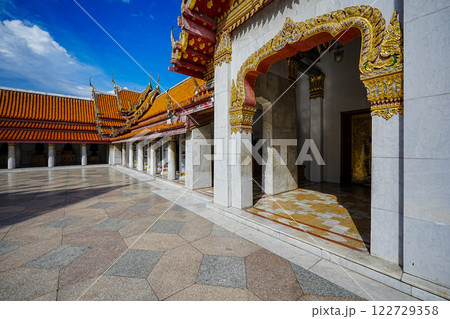 Marble Temple (Wat Benchamabophit) Wat Benchamabophit is one of the most popular places in Bangkok, Thailand, which is visited by tourists. Marble Temple (Wat Benchamabophit) Wat Benchamabophit is one of the most popular places in Bangkok, Thailand, which is visited by tourists. 122729358