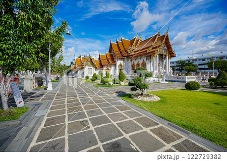 Marble Temple (Wat Benchamabophit) Wat Benchamabophit is one of the most popular places in Bangkok, Thailand, which is visited by tourists. Marble Temple (Wat Benchamabophit) Wat Benchamabophit is one of the most popular places in Bangkok, Thailand, which is visited by tourists. 122729382