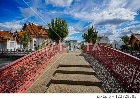 Marble Temple (Wat Benchamabophit) Wat Benchamabophit is one of the most popular places in Bangkok, Thailand, which is visited by tourists. Marble Temple (Wat Benchamabophit) Wat Benchamabophit is one of the most popular places in Bangkok, Thailand, which is visited by tourists. 122729383