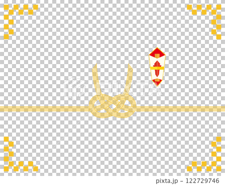 水引のベクターイラスト　プレゼント用包装用紙背景イラスト 122729746