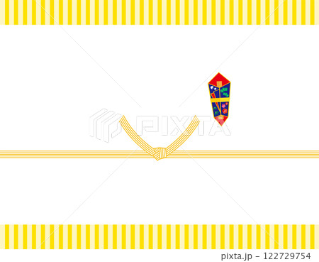 水引のベクターイラスト プレゼント用包装用紙背景イラスト 水引のベクターイラスト プレゼント用包装用紙背景イラスト 122729754