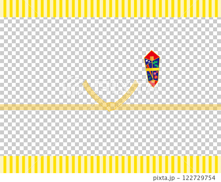 水引のベクターイラスト プレゼント用包装用紙背景イラスト 水引のベクターイラスト プレゼント用包装用紙背景イラスト 122729754