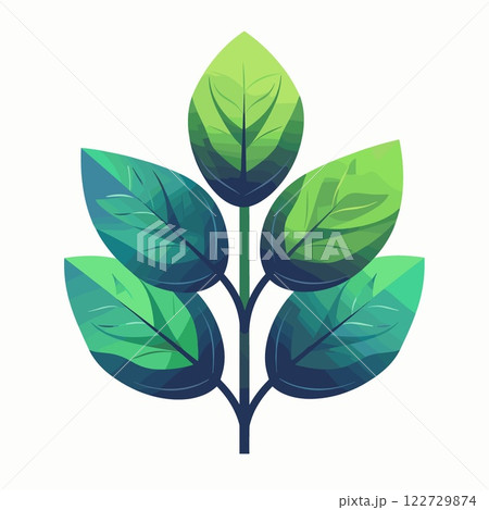 Green leafy plant with a stem 122729874