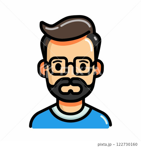 Man with glasses is the main focus of the image Man with glasses is the main focus of the image 122730160