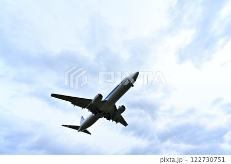 青空を飛ぶ旅客機 青空を飛ぶ旅客機 122730751