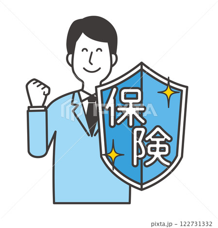 保険で安心する男性 122731332