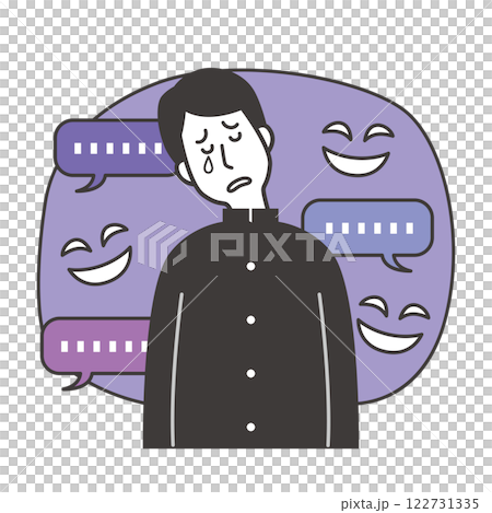 落ち込む男子学生 122731335